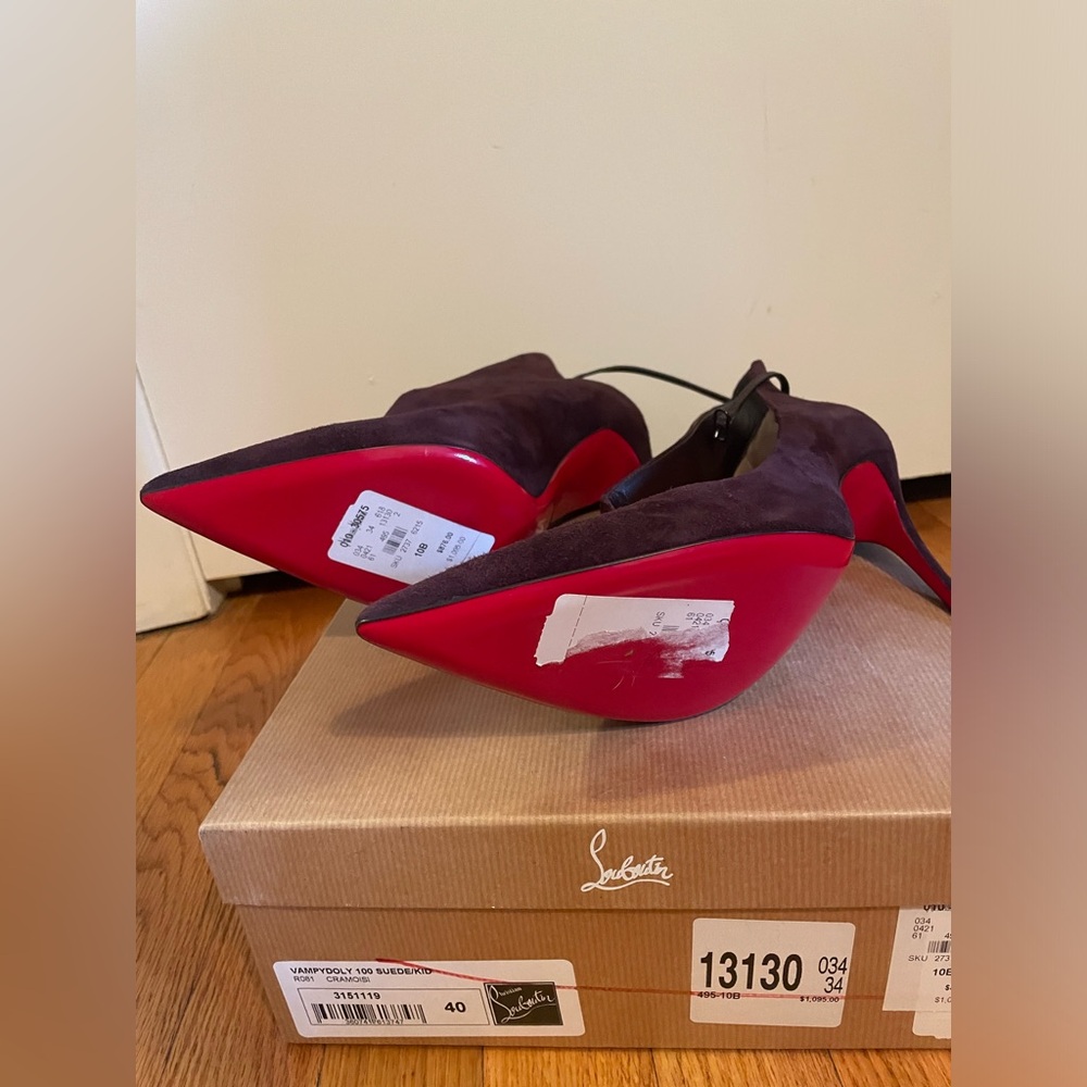 NWT Christian Louboutin Suede Heels (with box) - Picture 6 of 6